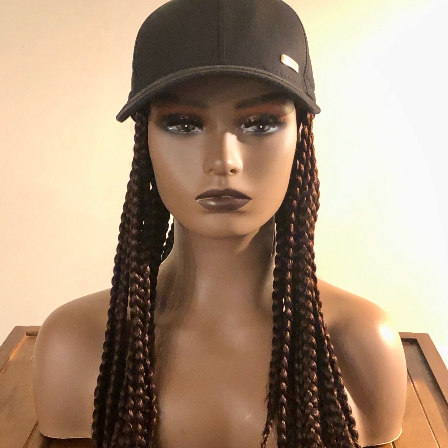 kimmie cap braids in brown front