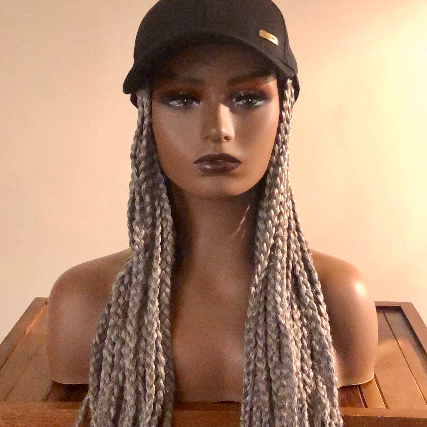 Kimmie Cap | Long Synthetic 18" Wig with Braids